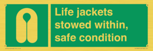 Life jackets stowed within